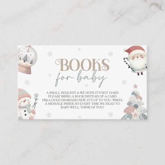 ベビーその冷たい外ベビシャワー予約リクエスト エンクロージャーカード (正面)