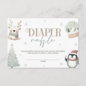 ベビーその冷たい外ベビーシャワーおむつラッフル エンクロージャーカード (正面)