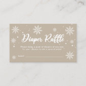 ベビーその冷たい外ベビーシャワーおむつラッフル エンクロージャーカード (正面)