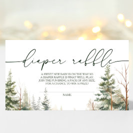 ベビーその冷たい外ベビーシャワーおむつラッフル エンクロージャーカード