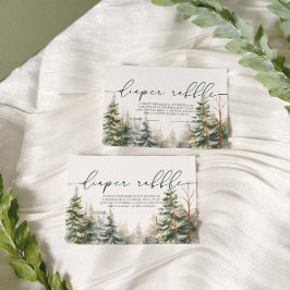 ベビーその冷たい外ベビーシャワーおむつラッフル エンクロージャーカード