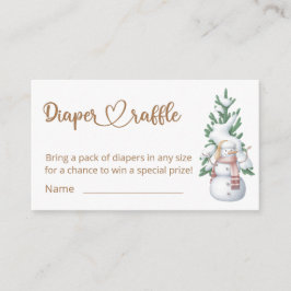 ベビーその冷たい外ベビーシャワーおむつラッフル エンクロージャーカード