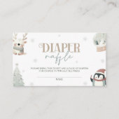 ベビーその冷たい外ベビーシャワーおむつラッフル エンクロージャーカード (正面)