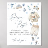 ベビーその冷たい外ベビーシャワーおむつラッフル ポスター (正面)