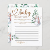 ベビーその冷たい外ベビーシャワーバケットリスト (正面/裏面)