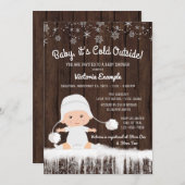 ベビーその冷たい外ベビーシャワー招待状 招待状 (正面/裏面)