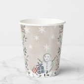 ベビーその冷たい外ベビーシャワー紙カップ 紙コップ (裏面)
