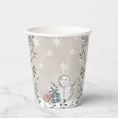 ベビーその冷たい外ベビーシャワー紙カップ 紙コップ (正面)