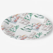 ベビーその冷たい外ベビースシャワー紙プレート ペーパープレート (アングル)