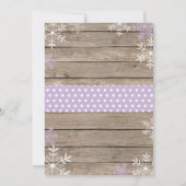 ベビーその冷たい外ペンギン女の子ベビーシャワー 招待状 (裏面)