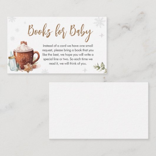 ベビーその冷たい外ホットココアブックベビー エンクロージャーカード (正面/裏面)