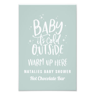ベビーその冷たい外ホットチョコレートバー フォトプリント           