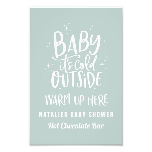 ベビーその冷たい外ホットチョコレートバー フォトプリント            (正面)