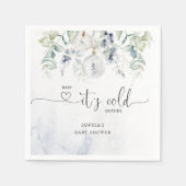 ベビーその冷たい外ユーカリの赤ちゃんシャワー スタンダードカクテルナプキン (正面)