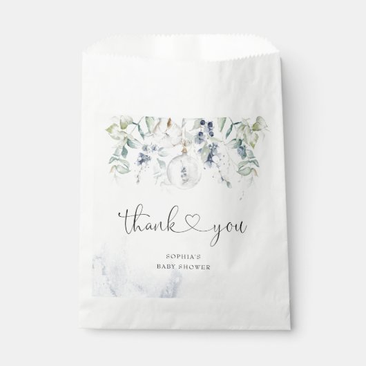 ベビーその冷たい外ユーカリの赤ちゃんシャワー フェイバーバッグ (正面)