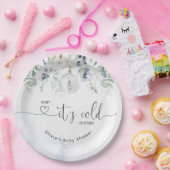 ベビーその冷たい外ユーカリの赤ちゃんシャワー ペーパープレート (パーティー)