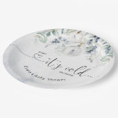 ベビーその冷たい外ユーカリの赤ちゃんシャワー ペーパープレート (アングル)