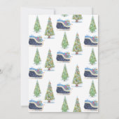 ベビーその冷たい外ヴィンテージそり赤ちゃんシャワー 招待状 (裏面)