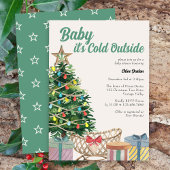 ベビーその冷たい外ヴィンテージ赤ちゃんシャワー 招待状