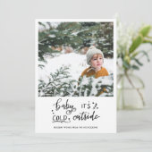ベビーその冷たい外側の手書きスクリプト写真 シーズンカード (スタンド正面)