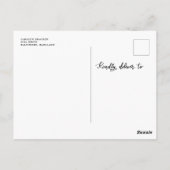 ベビーその冷たい外側の手書きスクリプト写真 ポストカード (裏面)