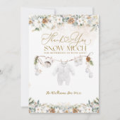 ベビーその冷たい外側の最も近いライン赤ちゃんシャワー サンキューカード (正面)