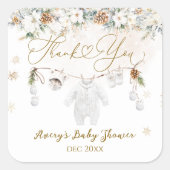 ベビーその冷たい外側の最も近いライン赤ちゃんシャワー スクエアシール (正面)