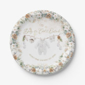 ベビーその冷たい外側の最も近いライン赤ちゃんシャワー ペーパープレート (正面)