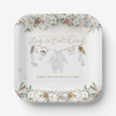 ベビーその冷たい外側の最も近いライン赤ちゃんシャワー ペーパープレート (正面)