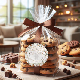 ベビーその冷たい外側の最も近いライン赤ちゃんシャワー ラウンドシール