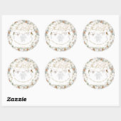 ベビーその冷たい外側の最も近いライン赤ちゃんシャワー ラウンドシール (シート)