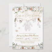 ベビーその冷たい外側の最も近いライン赤ちゃんシャワー 招待状 (正面)