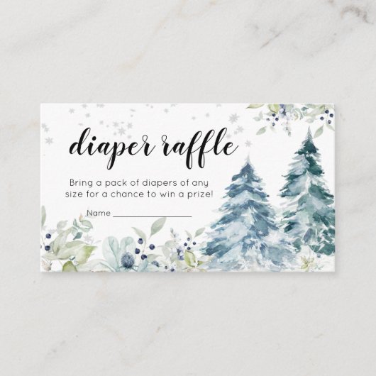 ベビーその冷たい外側の極性クマおむつラッフル エンクロージャーカード (正面)