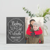 ベビーその冷たい外側の黒い黒板の写真 シーズンカード (スタンド正面)