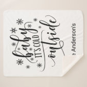 ベビーその冷たい外側パーソナライズシェルパブランケット シェルパブランケット (正面(横))