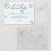 ベビーその冷たい外側パープルグリッターおむつラッフル エンクロージャーカード (正面/裏面)