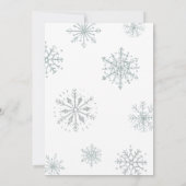 ベビーその冷たい外側ピンクの弓ベビーシャワー 招待状 (裏面)