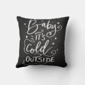 ベビーその冷たい外側手書きスクリプト クッション (裏面)
