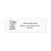 ベビーその冷たい外側手書きスクリプト ラベル (正面)