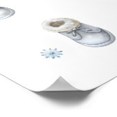 ベビーその冷たい外服赤ちゃんシャワー歓迎 ポスター (角)