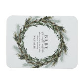 ベビーその冷たい外水の色のリースベビーショウ マグネット (横)