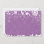 ベビーその冷たい外素朴冬の赤ちゃんシャワー 招待状 (裏面)