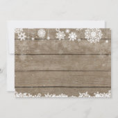 ベビーその冷たい外素朴冬の赤ちゃんシャワー 招待状 (裏面)