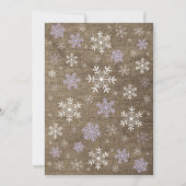 ベビーその冷たい外素朴冬の赤ちゃんシャワー 招待状 (裏面)