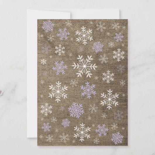 ベビーその冷たい外素朴冬の赤ちゃんシャワー 招待状 (裏面)