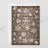 ベビーその冷たい外素朴冬の赤ちゃんシャワー 招待状 (裏面)