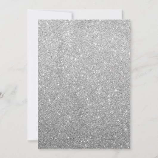 ベビーその冷たい屋外ブルーシルバーボーイベビーシャワー 招待状 (裏面)