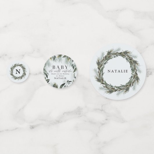 ベビーその冷たい屋外ベビーシャワーパーティーデコル コンフェッティ (正面)