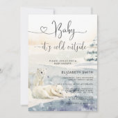 ベビーその冷たい屋外ベビーシャワー招待状 招待状 (正面)