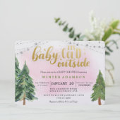 ベビーその冷たい屋外ベビーシャワー招待状 招待状 (スタンド正面)
